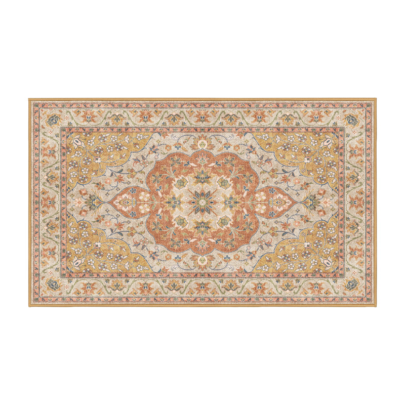 Fionne Hand Loomed Washable Oriental Indoor Rug, Rectangle 2' x 3'