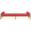 Latitude Run® Patio Bench With Cushion Brown Poly Rattan Acacia