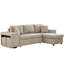 Canapé modulaire réversible en L crème à 3 places avec canapé-lit, 2 tabourets et une méridienne pour le canapé-lit moderne dans le salon-1844293040