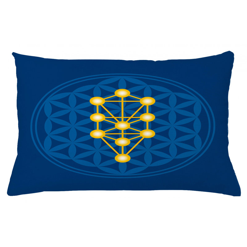 Housse de coussin lombaire abstrait intérieur/extérieur égyptienne, 16 po x 26 po