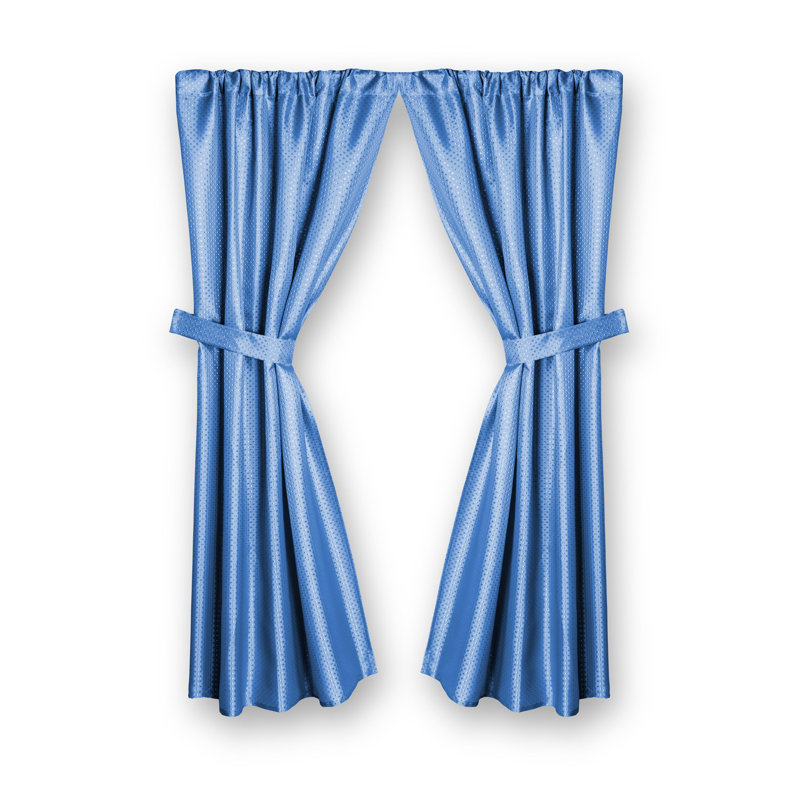 Fathma Blackout Curtain Pair, Light Blue