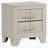 Rustic Cream 2-Drawer Nightstand Bedside Table