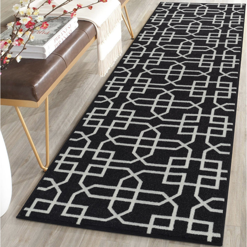 Germantown Geometric Area Rug, Runner 80 x 300 cm