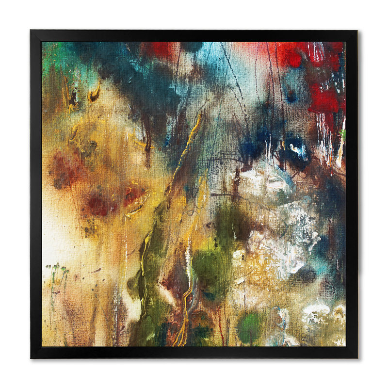 Motif naturel - art abstrait, Cadre photo noir, L 16 po x H 16 po x P 1 po