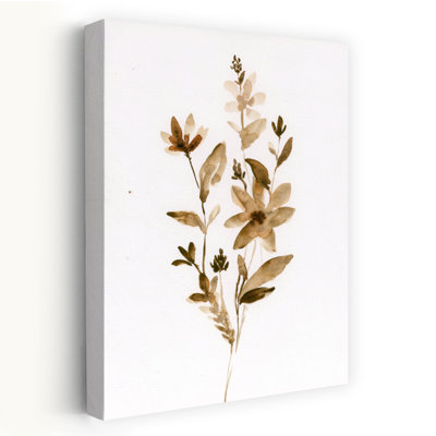 Aquarelle, bouquet de fleurs, délicat, minimaliste, fleur, art mural