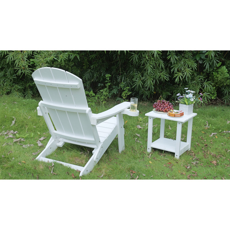 2-Piece All-Season Outdoor Lounge Chairs For Patio Leisure & Garden Relaxation Moments, White, 35.82"H x 27.55"W x 34.25"D