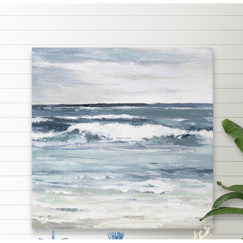 « white ondulations splash »-reproduction d’art sur toile tendue, H 12 po x l 12 po x P 1,5 po