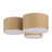 3-Light Hand Woven Drum Flush Mount