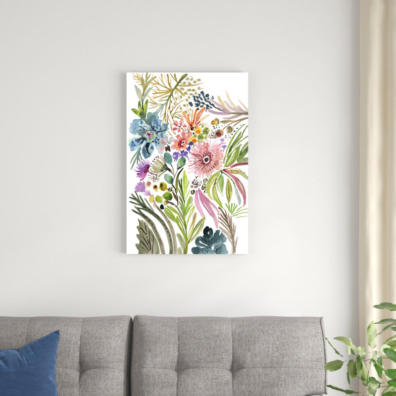 Fleurs heureuses I, H 30 po x l 20 po x P 1,25 po