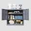 Armoire de rangement murale grise de 30,92 po de hauteur avec porte, armoire à outils flottante, tablettes amovibles, mouvement de charnière précis en acier pour cuisines, sous-sols, entrepôts, assemblage rapide,