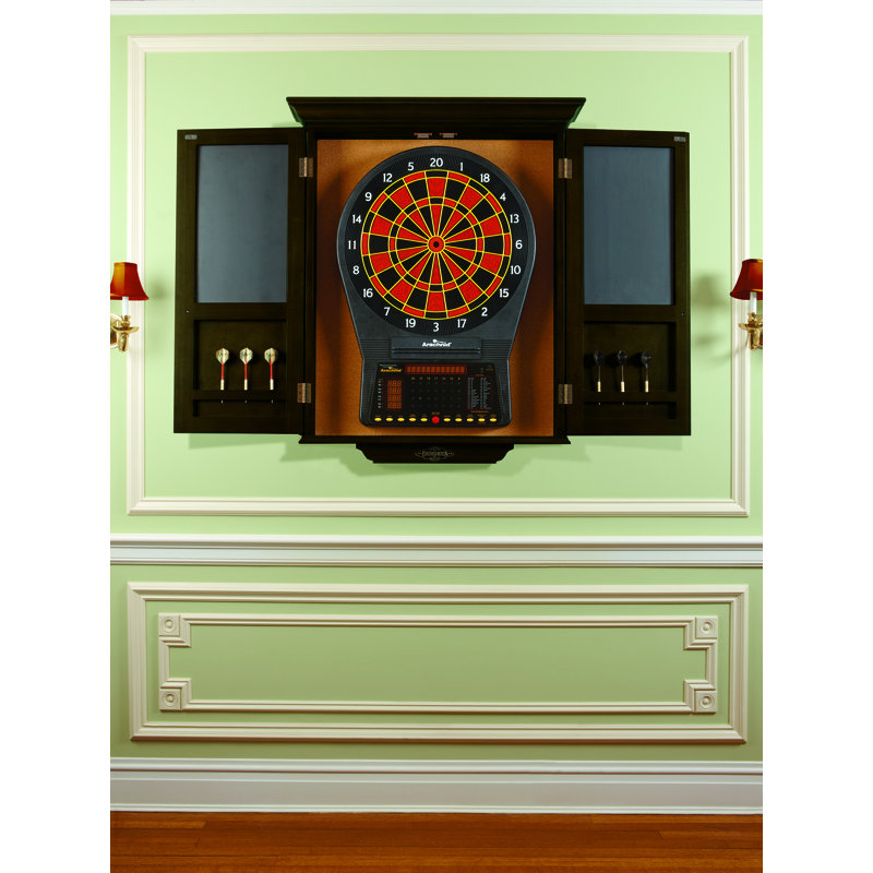 Brunswick Dartboard Cabinet, Rustic Dark Brown