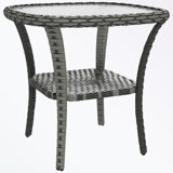 Noria Glass Top End Table