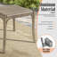 Lamando Patio Square 19.5"L X 19.5" W Aluminum Side Table