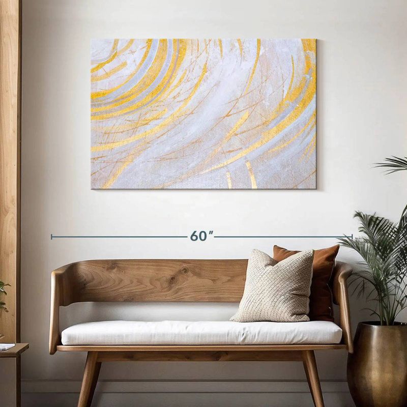 Avery blanc et or abstrait