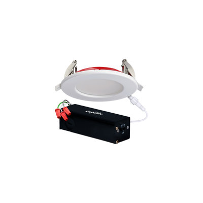 Luminaire à DEL de 3 po Goodlite, homologué pour le feu et certifié, rond et mince - luminaire encastré de 8 W, 120-277 V, CRI 90+, gradation Triac et 0-10 V, 600 lumens, 5 cct (G-96921)