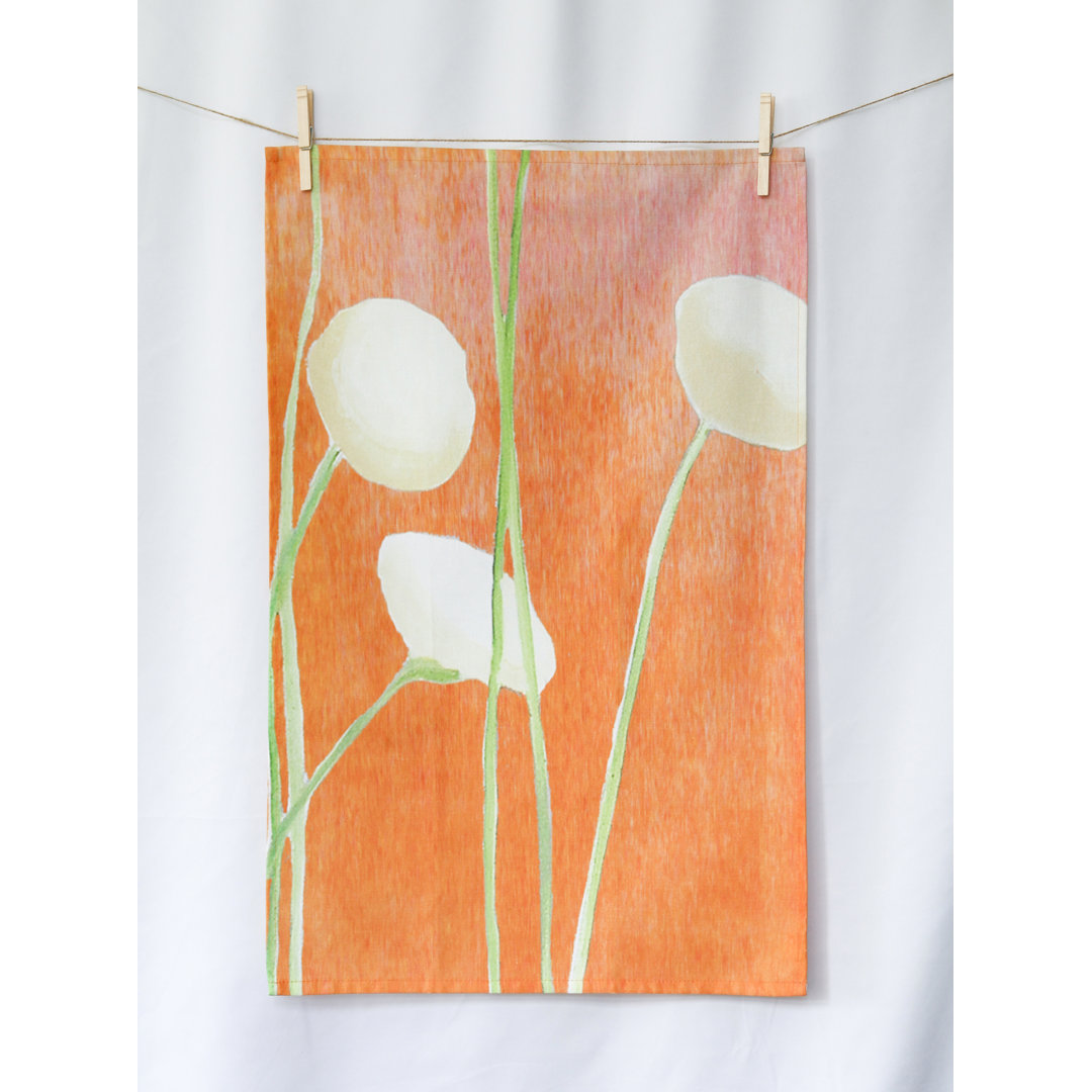 Cotton Floral Tea Towel Kitchen Towel India & Purry