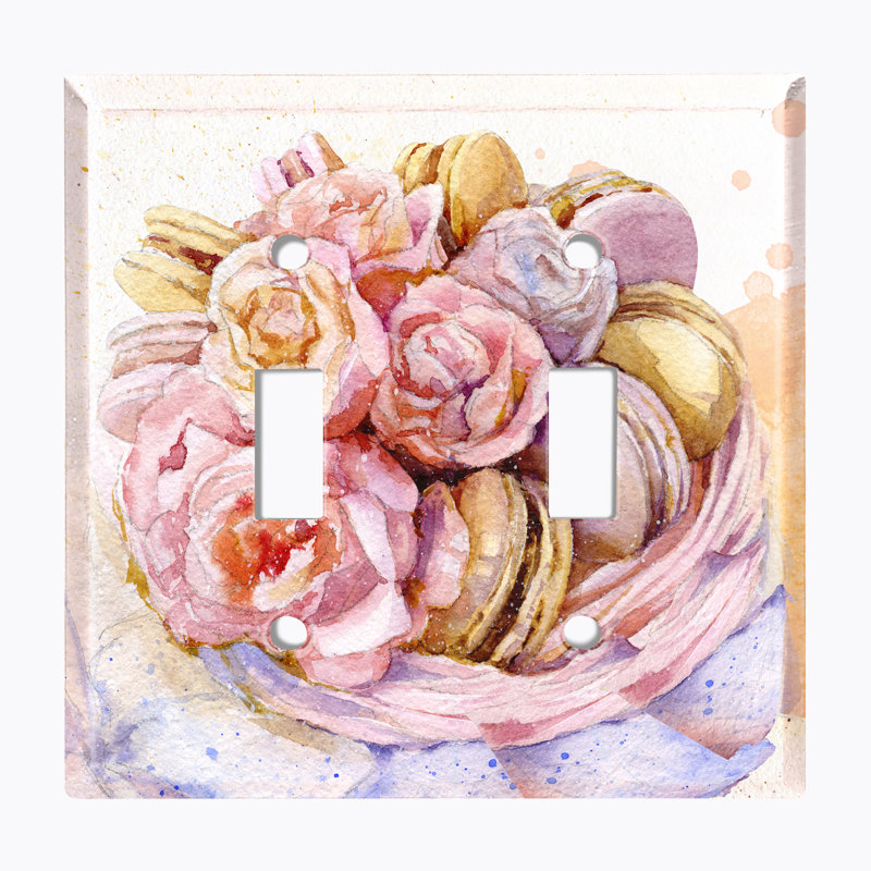 Plaque d'interrupteur en métal (prise Macaron - double basculement)