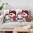 Oiseau bonhomme de neige blanc et rouge
