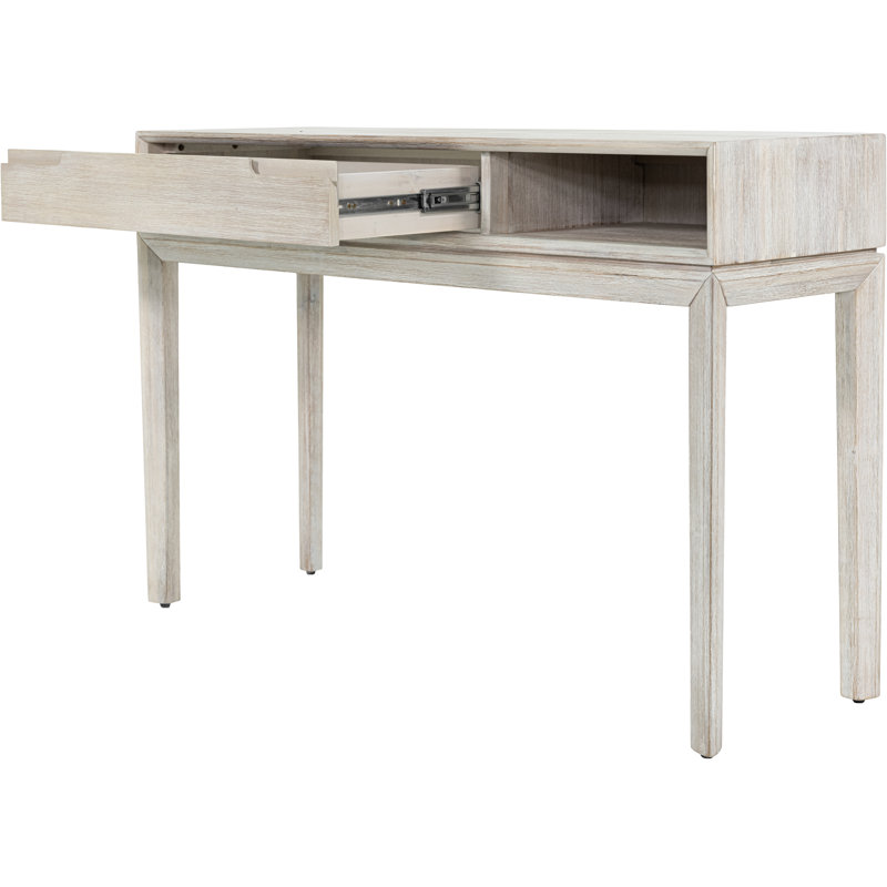 Takierra 120cm Solid Wood Top Console Table, White Sand
