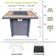 Square Propane Smokeless Fire Pit Table with Hidden Fuel Tank