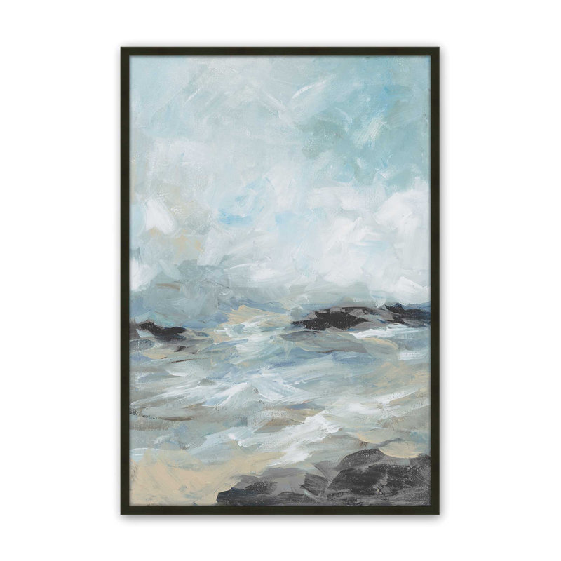 «Windswept Waters I Print», H 17 po x l 13 po, Noir satiné