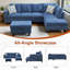 Canapé modulaire en lin 3 pièces-779360829-779360834