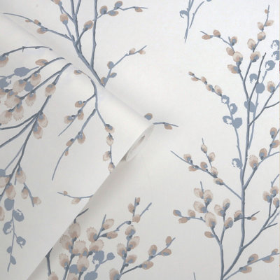 Laura Ashley Pussy Willow Seaspray Wallpaper