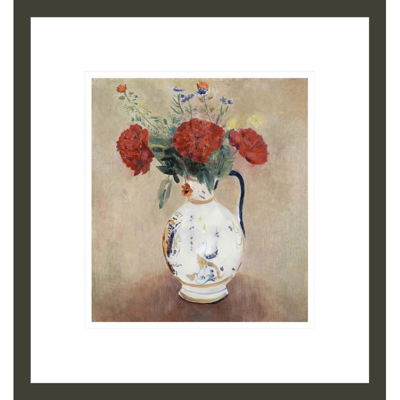Pivoines par Odilon Redon, H 14,78 po x l 13,75 po