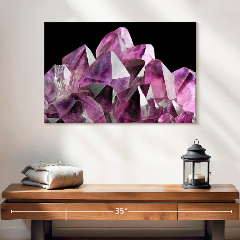Alvord mauve améthyste quartz, H 8 po x l 12 po