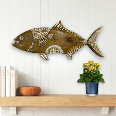 Poisson suspendu Amber Jack - blanc naturel