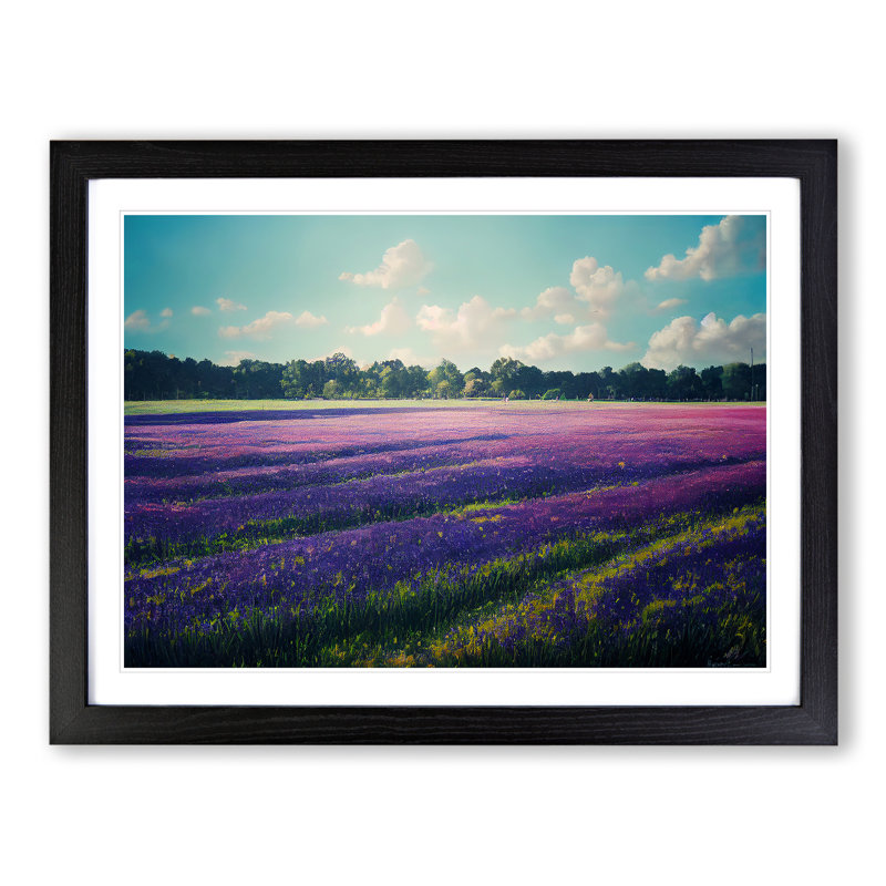 Unbeatable Bluebell Field - Framed Print, Black Framed, 34cm H x 46cm W x 2cm D