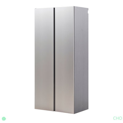 Nova Series Wood Utility Storage Garage Cabinet In Metallic Gray / Nova Series Wall Mounted Wood Utility Storage Garage Cabinet In Metallic Gray (32 In W X 72 In H X 20 In D)