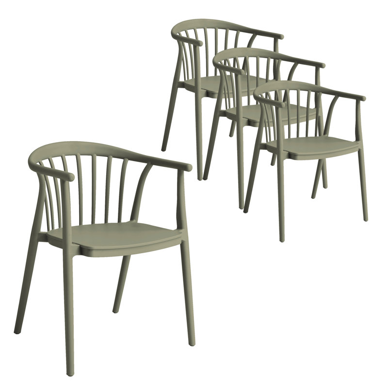 Outdoor Patio Dining Armchair, Green