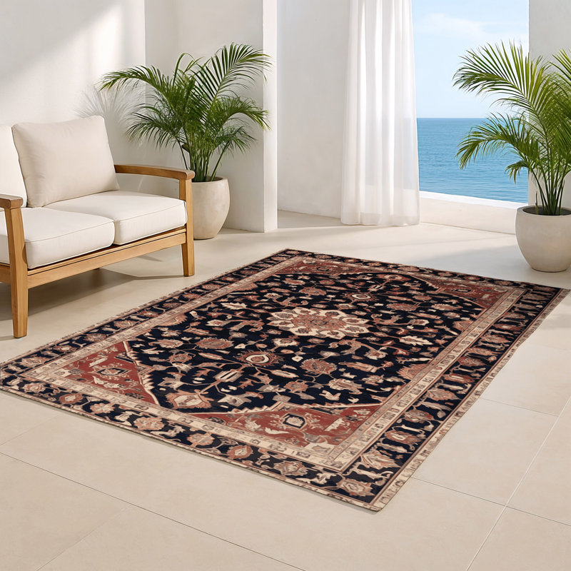 Tapis d'intérieur et d'extérieur brun Persian, Rectangulaire 2 pi x 3 pi