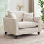 Fauteuil d'appoint surdimensionné en chenille avec coussin amovible-1055968976