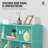 32-Inch Wide 7 Cube 3 Tier Wooden Bookshelf for Living Room, Bedroom, Office, Fiffany Green-114597598