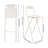 Portable Folding Bar Stool With Backrest Tall Bar Stools (2 Pcs, 29.53Inch) White-635769008