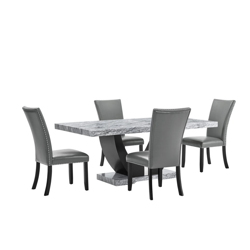 Table et chaises Nicholls, 5 pièces: table, 4 chaises
