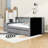 Twin-Size Velvet Upholstered Daybed with Drawers,Shelves and Desk-158858944