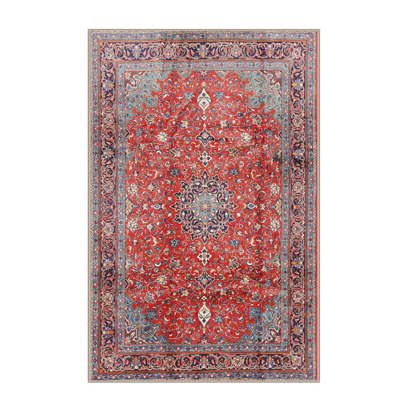 Tapis de style oriental rouge, Rectangle 2 pi x 3 pi
