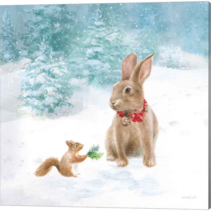 «Woodland Celebration» par Danhui Nai, art sur toile (ensemble de 3)
