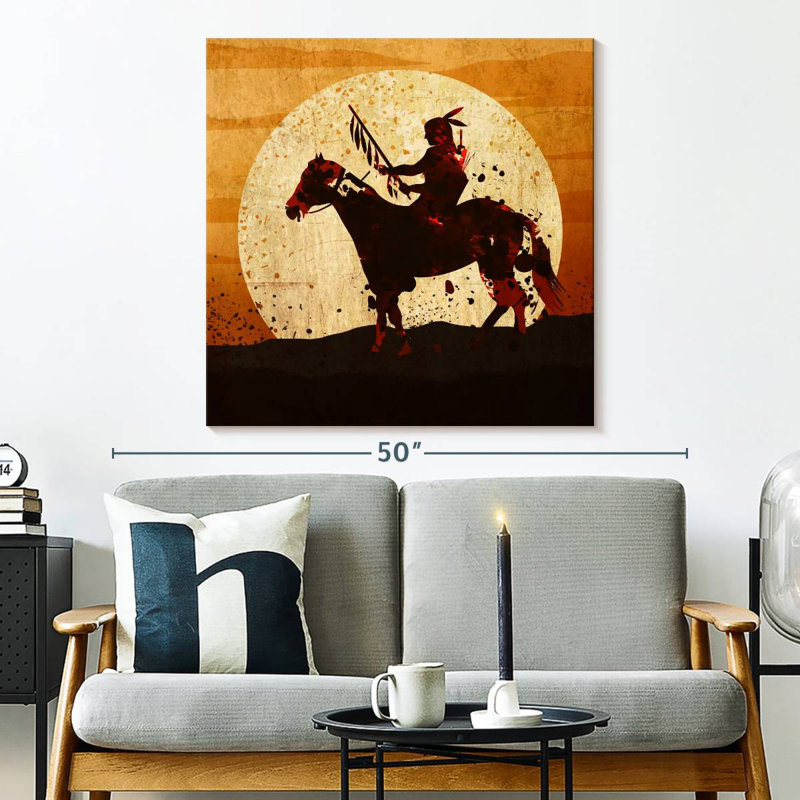Lelar American Indian Silhouette, 33" H x 33" W