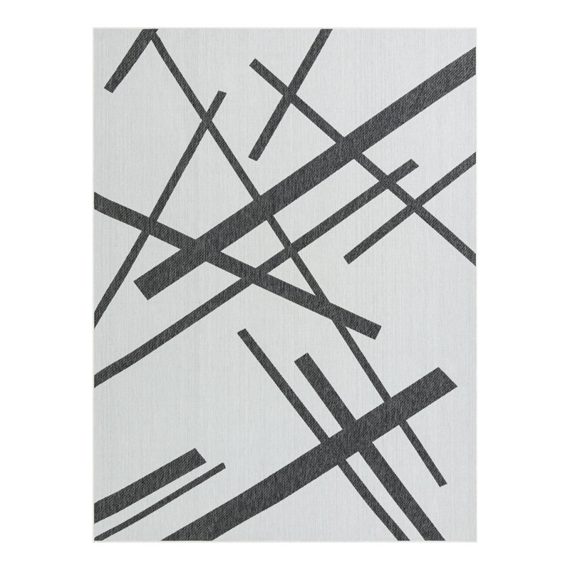 Geometric Indoor / Outdoor Rug, Rectangle 9' x 12'