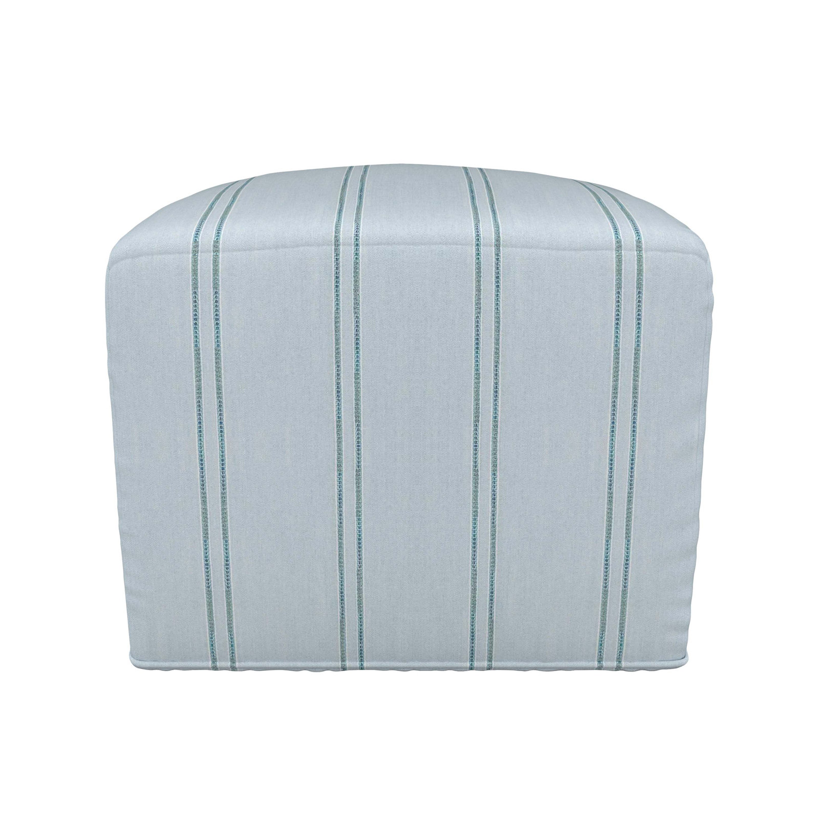 Eliana 18" Sunbrella® Patio Ottoman, 18"H x 22"W x 22"D, Sunbrella Wayward Sky