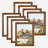 Brown Wood Picture Frame - Set of 8