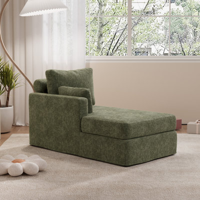 59.8" Length Upholstered Chaise Lounge by Latitude Run