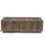 Foyer rectangulaire 50 000 po, fer extérieur 48 po, bois brun, thème sans assemblage, requis