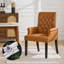 Fauteuil capitonné rembourré à dossier haut, similicuir-1886541568