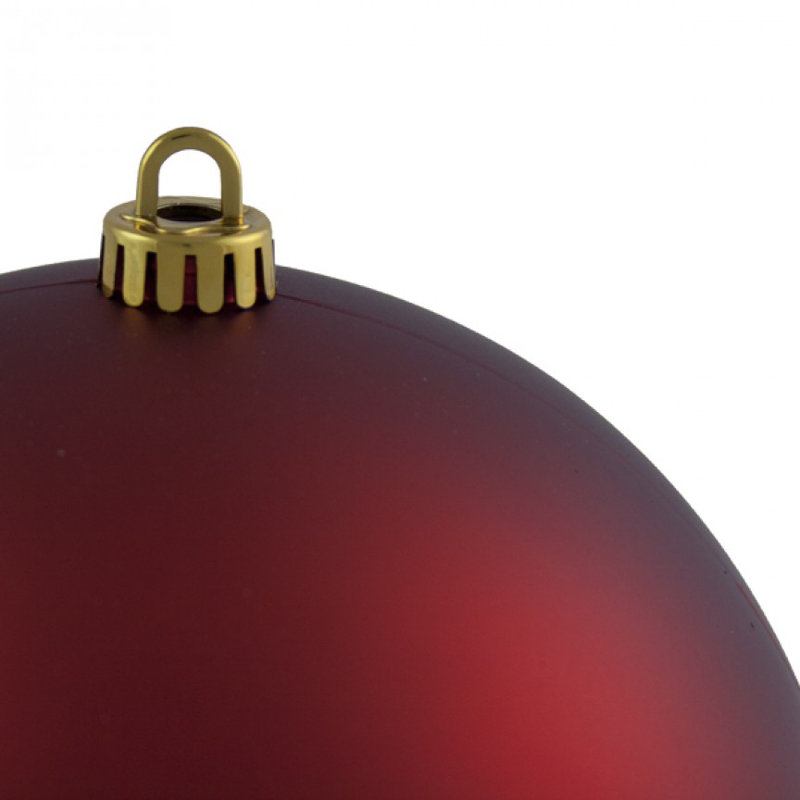 Bauble, 25cm H x 25cm W x 25cm D, Red Satin