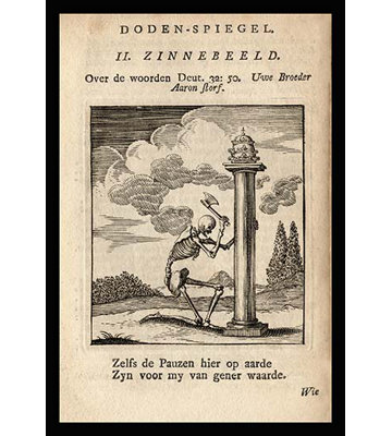 «Skeleton with Ax», affiche vintage